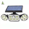 Lampes solaires 70 LED 3 têtes rotatives lampe de jardin solaire LED capteur de mouvement Spot de jardin extérieur