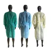 غير المنسوجة حماية ثوب للجنسين يمكن التخلص منها معطف واق من المطر 3 ألوان مآزر المطبخ الغبار تنظيف معطف واق من المطر CCA12629
