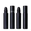 10ML Black Essential Oil Bottle Empty Glass Roll On Perfume Crystal gemstone Roller Ball Bottles