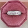 Choucong anéis de casamento jóias de luxo real 925 prata esterlina pavimentar corte redondo branco topázio cz diamante pedras preciosas rosa zircão festa w6482306