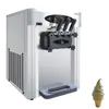 Commercial 3 Flavors Soft Ice Cream Machine Stainless Steel Electric Desktop Vending Machine