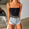 Sangles de Spaghetti Straple Straps Slash Colde Cou Back sans dos Sexy Bodycon Body 2020 Été Femmes Fashion Corps T200702