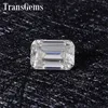 TransGems 1 ct 5mm*7mm H Color Emerald cut Diamond Loose Stone as Real Diamond Y200620