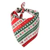 Bandanas de Noël Collier pour animaux de compagnie Bandana Vêtements pour chiens Santa Party Animaux Écharpe Foulard Lavable Chiens Bavoirs Chien Chat Cadeaux de Noël YSJ03