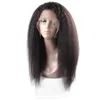 Ishow 13x4 Lace Front Wig 26inch Yaki Straight Brazilian Hair Kinky Straight Human Hair Wigs for Women All Ages Natural Black Color