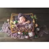 Newborn Vintage Woven Rattan Basket Studio Baby Props for Photography Shoot Posing Sofa Accessoire Photo Bebe LJ201105