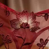 G-string Mükemmel işlemeli şeffaf örgü iplik tanga seksi kesme bayanlar iç çamaşırı düşük bel sıcak t pantolon