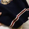 Uvrcos Oversize Dames Truien Herfst Winter Knitwear Pullovers Casual Koreaanse Meisjes Leuke Teddy Bear Jaquard Sweater V-hals Knitt1