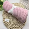 Baby Blanket Cotton Crochet Newborn Baby Blankets Cellular Blanket Autumn Candy Color Casual Sleeping Bed Supplies Hole Wrap LJ201014