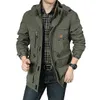 Men's Jackets 2021 Design Mens Green Spring Autumn Cargo Outdoor Sport Casual Army Clothes Brand Windproof Waterproof