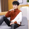 sweater new Fashion Men Sweaters Turtleneck Long Sleeve Casual Pullover Knitted Sweater Men's Clothes 201125