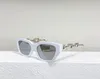 Goldschwarze Cat-Eye-Sonnenbrille mit dunkelgrauen Gläsern 1474 Damenmode-Sonnenbrille UV-Brille mit Box275Z