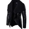 Pyjtrl 남자 가을 오토바이 PU 가죽 코트 개인화 불규칙한 펑크 재킷 201120