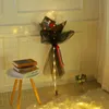 Valentines Day Flashing Light Rose Bouquet LED Balloons Light Luminous Bobo Ball Balloon Lover Gifts Birthday Wedding LLA169