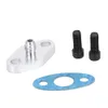 PQY - Turbo Oil Feed Inlet Flange Packning Adapter Kit 4an 4 En passande T3 T3 / T4 T04 PQY-OFG31