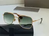 Neuer Kampf 007 Populäre Symeta Sonnenbrille Männer Gold Retro Square Frame Fashion Avantgarde Stil Top-Qualität UV 400 Linsen Eyewear Send254b