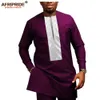 Африканская мужская одежда повседневное спорное костюм Dashiki Blouse Blouse Ankara Pants 2 кусок набор плюс размер.