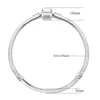 S925 Sterling Silver Chain Armband Fit Charm Pärlor DIY Bracelets Fashion Strand Snake Chain Bracelet Smycken Gåva för kvinnor 16-23cm