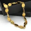 NEW Bracelet Anklet 18 k Stamp Gold GF Yellow Ankle Jewllery Foot Women Girl's Beach big small Size Freedom connect link