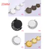 DIY Photo Pendant Sublimation Blanks Pendant Round Love Heart Alloy Material med 2st Glasskydd XD24207