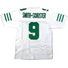 Personnalisé # 9 JuJu Smith-Schuster High School Football Jersey Cousu Vert Blanc Gris Taille S-4XL Top Qualité