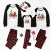 2020 nouveau noël famille correspondant pyjamas ensemble Santa cerf vêtements de nuit pour la famille garçons et filles w-00476