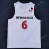 Vin San Diego State Aztecs Basketball Jersey NCAA College Malachi Flynn Matt Mitchell Schakel Yanni Wetzell KJ Feagin Nathan Mensah Adam Seiko