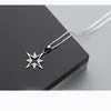 100% 925 Sterling Silver Necklace Polaris Star CZ Stone Pendentif Cadeau d'anniversaire spécial pour Teen Girls lady