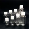 5ml 10ml 20ml 30ml 50ml 60ml 80ml 100ml 120ml Plastic Bottles PET Clear Bottle with Screw Cap Refillable Empty Containers