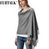 FURTALK Cashmere Scarf Women Winter Shawl Pashmina Shawl Wraps Soft Warm Blanket Scarves foulard femme grey black khaki pink LJ2011782223