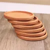 Beech Black Walnut Wood Coaster Retro Isolering Kopp Mat Hushåll Kvadratisk Rund Kusthaster Kaffe Te Cup Pads Valnöt Trä Korg Retro Sn3615