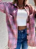Giacca scozzese a maniche lunghe da donna Cappotto oversize autunno inverno 2020 Capispalla larghi alla moda Streetwear top elegante vintage