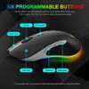 Imice X6 USB Wired Myszy Gaming Mouse High Configuration Gamer 6400 dpi do laptopa PC Gra optyczne myszy