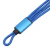 Nylon 3 in 1 USB-Kabel Schlüsselanhänger Kurzes Micro-USB-Typ-C-Multi-Ladekabel für Samsung Huawei LG-Handykabel