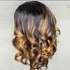 Glueless Highlight Blonde U Part Wig Body Wave 100% Human Hair 250 Density Peruvian Remy Water Wavy 2x4 Middle UShape Wigs