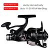 2021 NYA 19KG MAX Drag Double Brake Design Fishing Reel Super Strong Carp Fishing Feeder Spinning Reel Spinning Wheel Rod Combo W220308