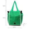 Drop 1 pc's boodschappentas opvouwbare draagtas zakken inpakken kubussen herbruikbare ecofvriendelijke opslag wasbaar groen y2012244