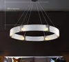 Lustre de salon postmoderne simple et créatif, lampe en verre de luxe pour chambre à coucher, comptoir de bar, restaurant