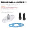 PQY - Turbo Oil Feed Inlet Flange Gasket Adapter Kit 4AN 4 AN Fitting T3 T3/T4 T04 PQY-OFG31