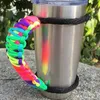 Color Umbrella Rope Water Cup With Drinkware Handle Multifunctional Outdoor Hand Woven Tumbler Cover Free DHL