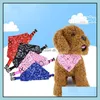 Dog Apparel Supplies Pet Home Garden 4 Couleur Salive Serviette Télescopique Impression Triangle Collier Produits Écharpe S M L Taille T2I52109 Drop Deli