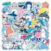 50pcs Wholesale Cartoon Stickers Cute Lovely Shark Sticker Skateboard Suitcase Guitar Children Graffiti Sticker Kids Toys