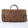Retro Men's Genuine Leather Travel Bag First Layer Cowhide Multi-function Large Capacity Hand Luggage Leisure Gym1
