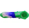 Narguilés Minituyau en silicone avec bol en verre mutil styles mini pipes à fumer à l'huile Réutilisation et tabac incassable