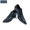 Christia Bella الرجال الأحذية الرسمية وأشار توز الأعمال الزفاف براءات الاختراع الجلود أكسفورد أحذية للرجال الجمجمة اللباس أحذية زائد الحجم 47 LJ201015