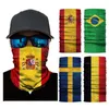 Magic Scarf National Flag Cykling Vandring Vindskydd Varmare Tubular Rör Neck Face Mask Headband Bandana Scarves Män Kvinnor Kepsar Masker