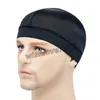 シルキーストッキングウェーブキャップ男性用 Durag 帽子ソフト弾性通気性ビーニーターバンキャップ Headwrap 帽子ヘアアクセサリー