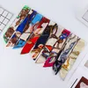 Stewardess Small Long Silk Scarf Wild Long Pitial Simulation Silk Tie Bag Handle Silk Scarf Lady Scarf GD957