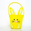 Kreativ påskfest dekoration Korg Candy Egg Storage Bucket Tote Long Eared Kanin Barnens non-woven present hink