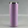 20oz Slim Skinny Tumbler Poudre Enduit Skinny Tumblers en acier inoxydable Tasse à café à café isolé avec paille